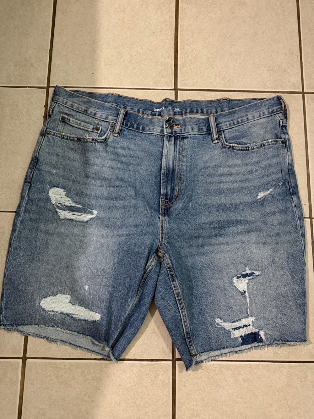 Old Navy Distressed Blue Denim Men's Shorts